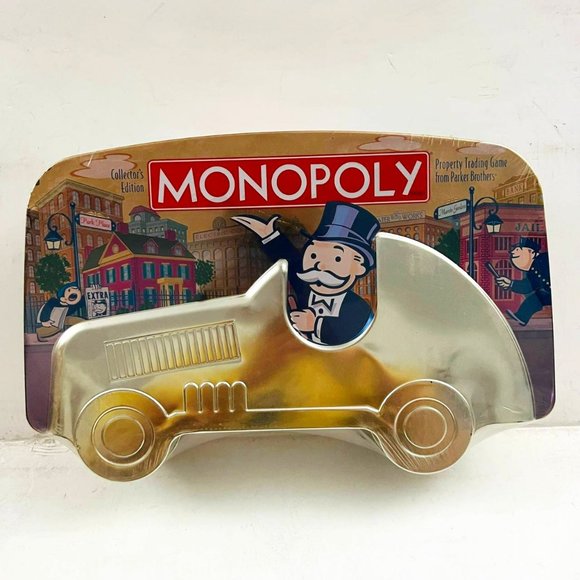 Vintage Monopoly Collector's Edition Tin Car Box 2001 Board Game New Sealed - Picture 1 of 7